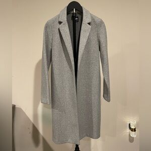 Zara Grey Lapel Collar Coat